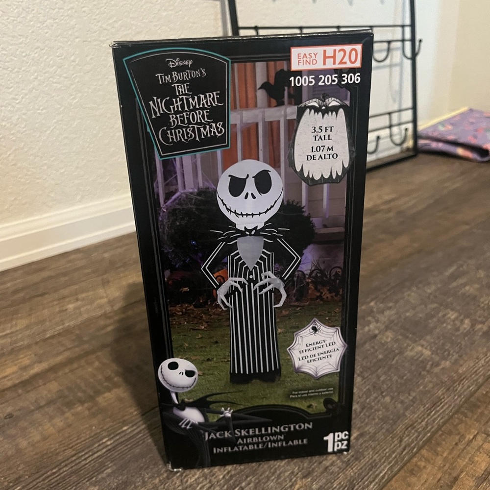 Disney Black and White Jack Skellington Inflatable